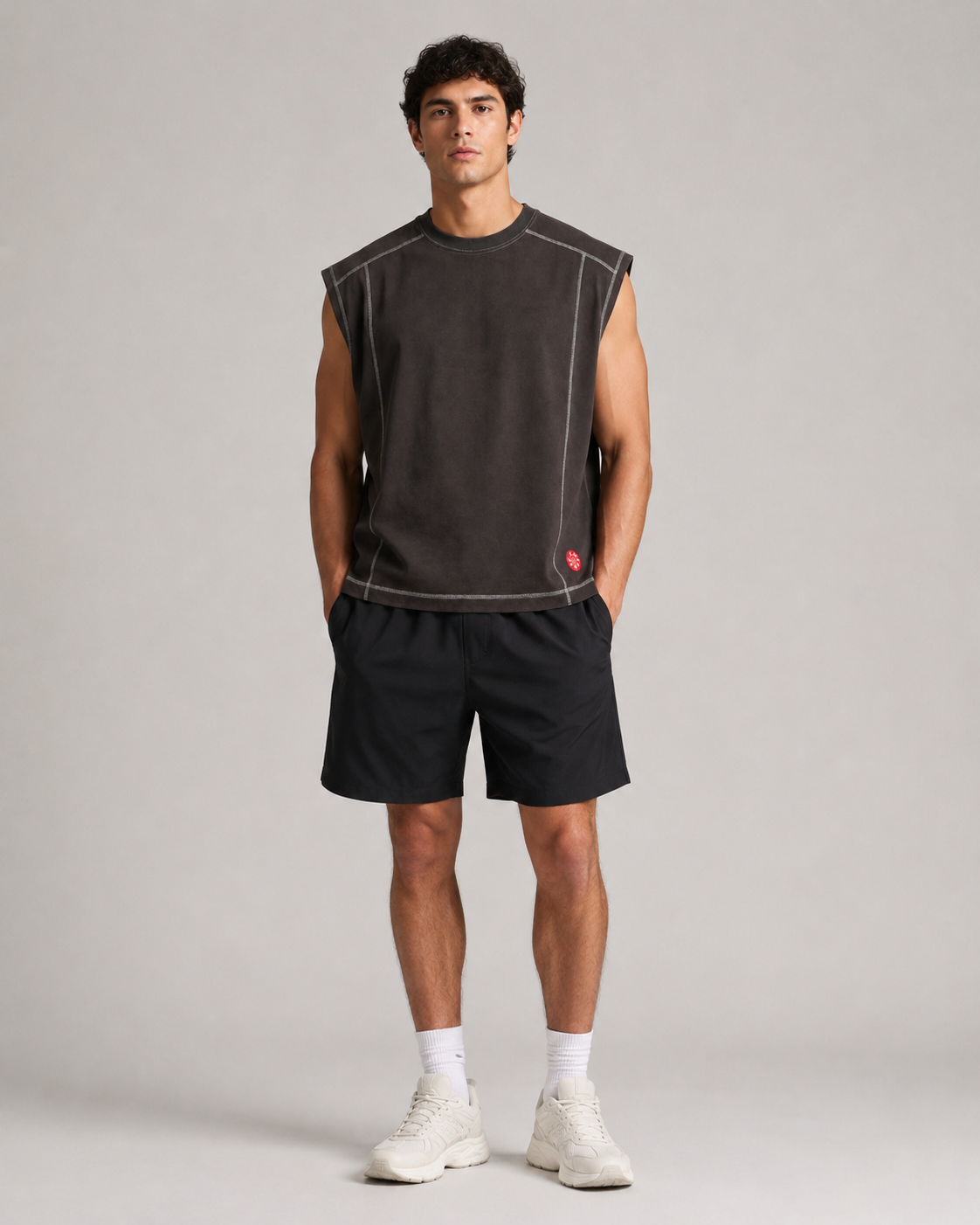 Tank top with seams